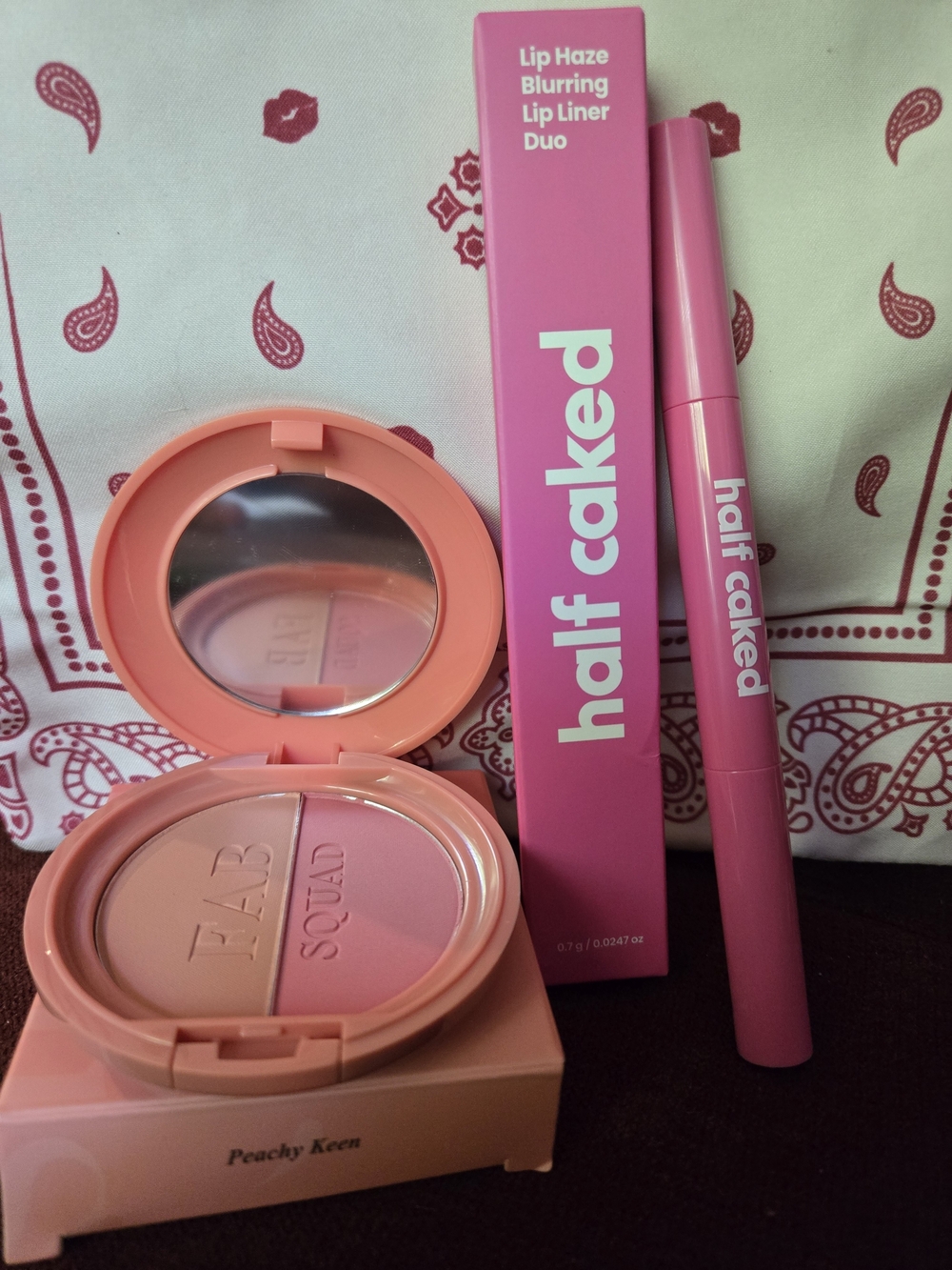 Half Caked Lip Haze Blurring Lip Liner Duo  & Da Lish Powder Blush Duo
